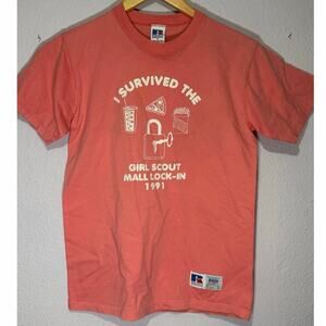 Vintage Girl Scouts T-Shirt 1991 Mall Lock In Retro Emo Preppy Pink Women’s S